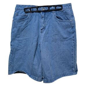 New Wave Street Culture sz 32 High-Waisted Denim Shorts Functional Pockets